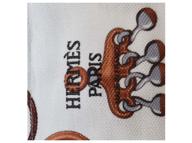 Hermès Camiseta Hermes de algodón blanco Panoplie Tout Print - vista 5