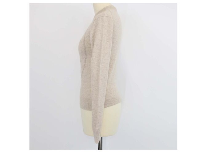 Hermès Hermes H-Lift Langarmpullover aus beigem Kaschmir - Ansicht 2