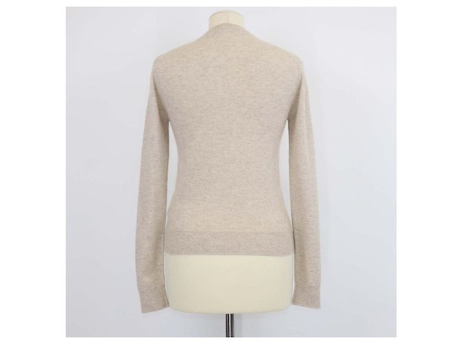 Hermès Hermes H-Lift Langarmpullover aus beigem Kaschmir - Ansicht 3