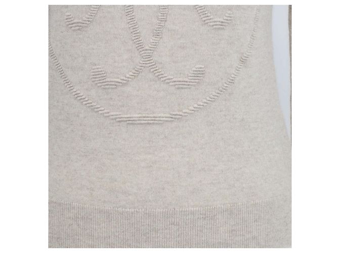 Hermès Hermes H-Lift Langarmpullover aus beigem Kaschmir - Ansicht 4