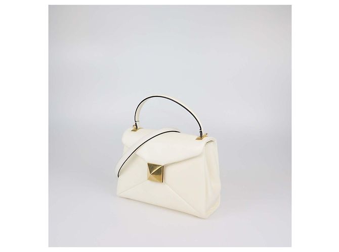 Borsa a mano Valentino Small One Stud in pelle avorio Bianco - vista 2