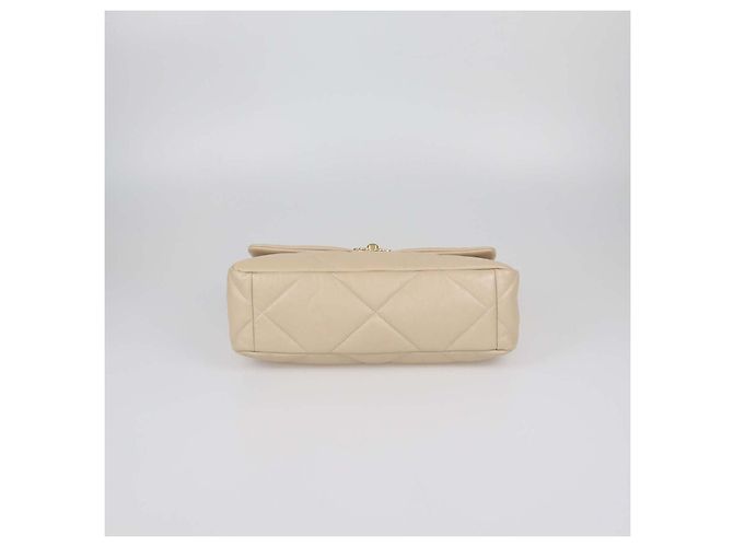 Borsa a tracolla Chanel 19 Large in pelle matelassé Beige - vista 4