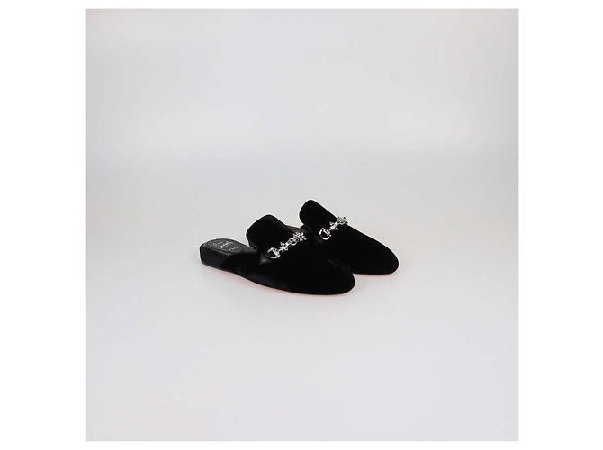 Mules Coolito decorate in velluto nero Christian Louboutin - vista 2
