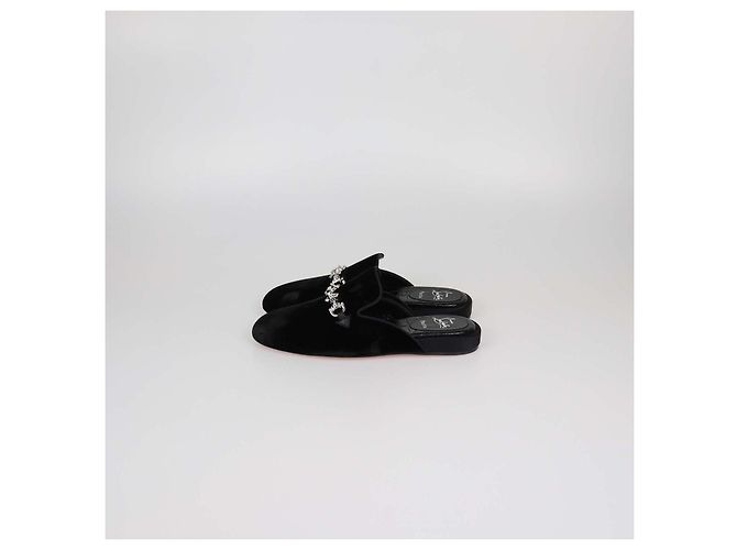 Mules Coolito decorate in velluto nero Christian Louboutin - vista 4