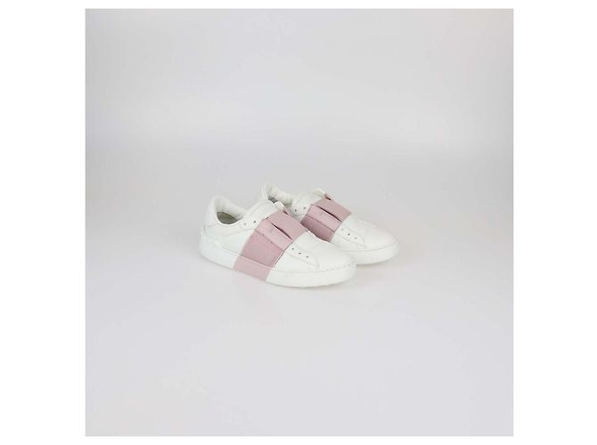 Sneakers aperte Valentino in pelle White/Pink Rosa Bianco - vista 2