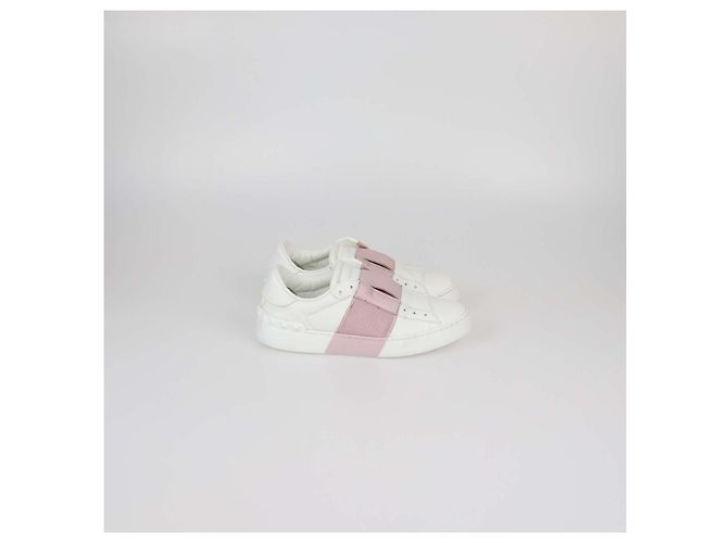Sneakers aperte Valentino in pelle White/Pink Rosa Bianco - vista 3