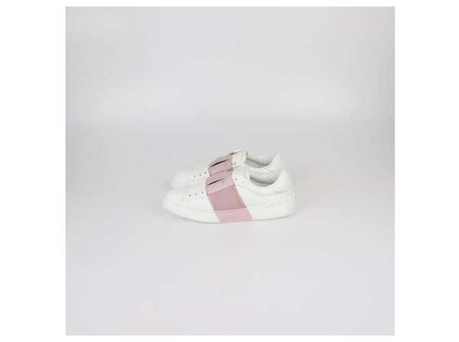 Sneakers aperte Valentino in pelle White/Pink Rosa Bianco - vista 4