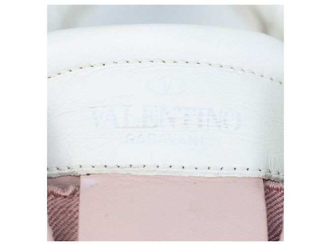 Sneakers aperte Valentino in pelle White/Pink Rosa Bianco - vista 7