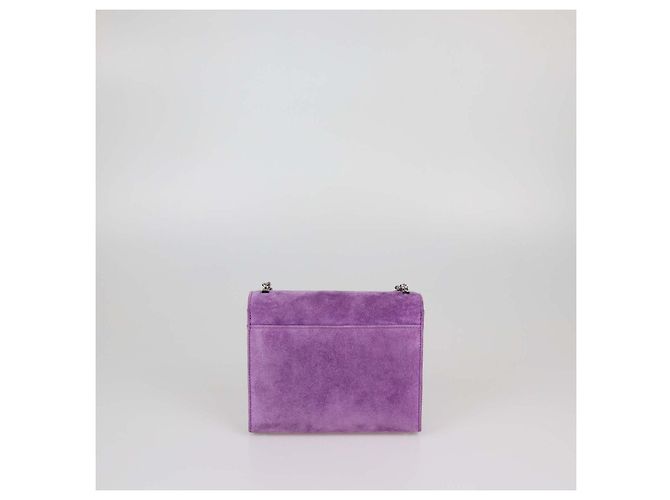 Hermès Borsa Hermes Mini Verrou Chaine in Veau Doblis Violet Porpora - vista 3