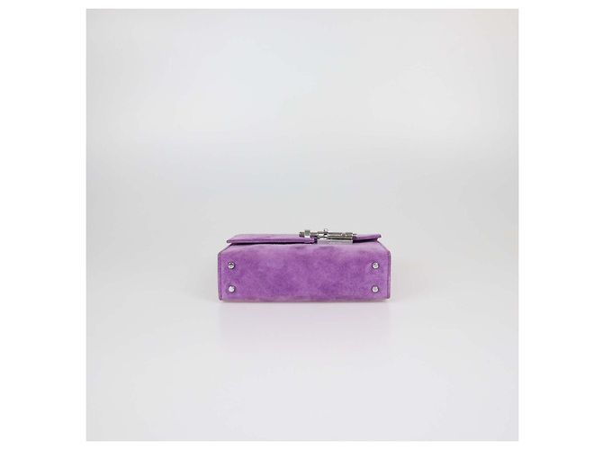 Hermès Borsa Hermes Mini Verrou Chaine in Veau Doblis Violet Porpora - vista 4