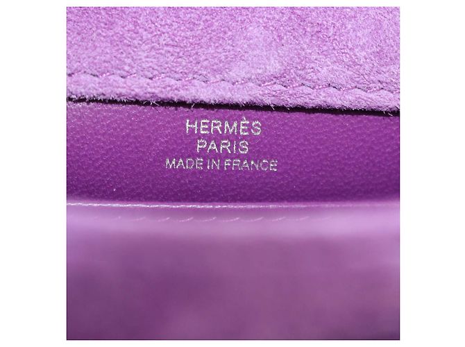 Hermès Borsa Hermes Mini Verrou Chaine in Veau Doblis Violet Porpora - vista 5
