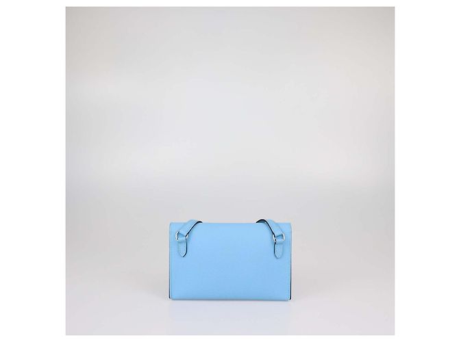Hermès Borsa crossbody Hermesnap in pelle Epsom Blue Celeste Hermes - vista 3