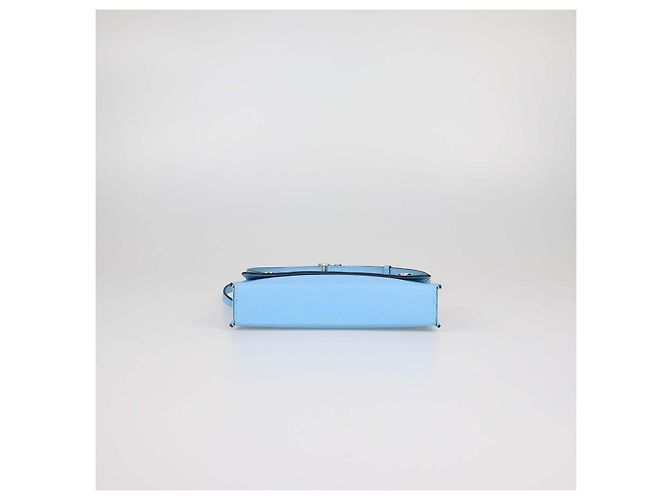 Hermès Borsa crossbody Hermesnap in pelle Epsom Blue Celeste Hermes - vista 4