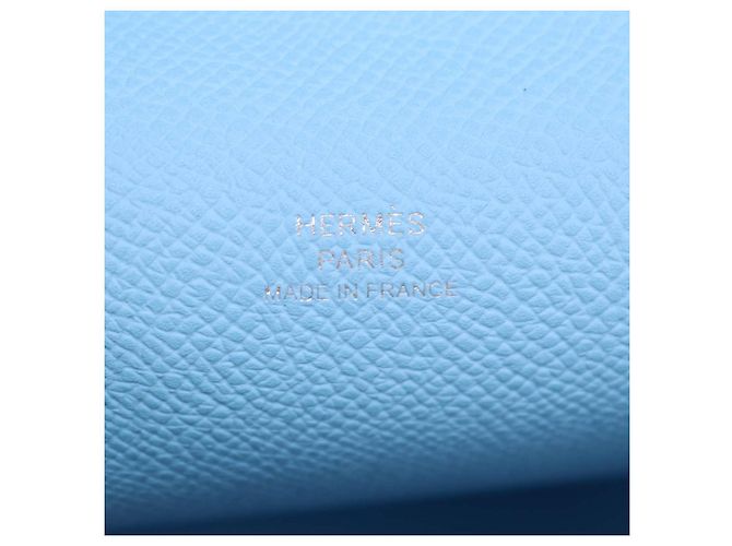 Hermès Borsa crossbody Hermesnap in pelle Epsom Blue Celeste Hermes - vista 5