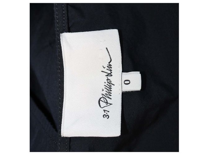 Top sin mangas de cuello halter en algodón azul marino 3.1 Phillip Lim - vista 5