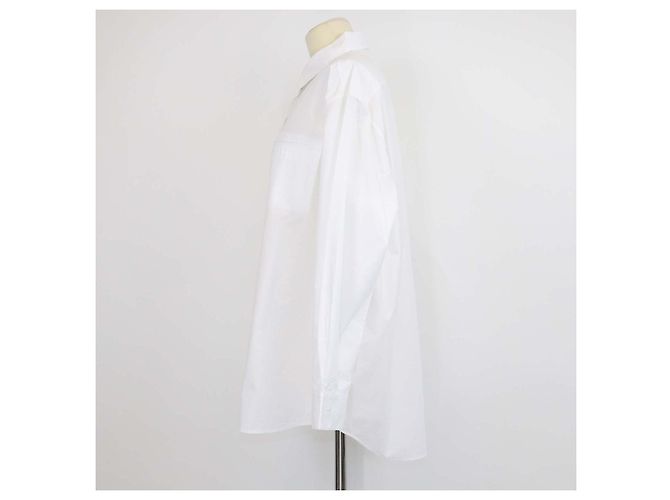 The Row Camicia oversize a maniche lunghe in popeline di cotone bianca Bianco - vista 2