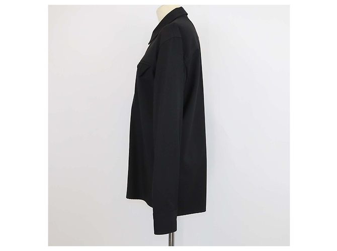 Camicia a maniche lunghe in lana nera Bottega Veneta Nero - vista 2