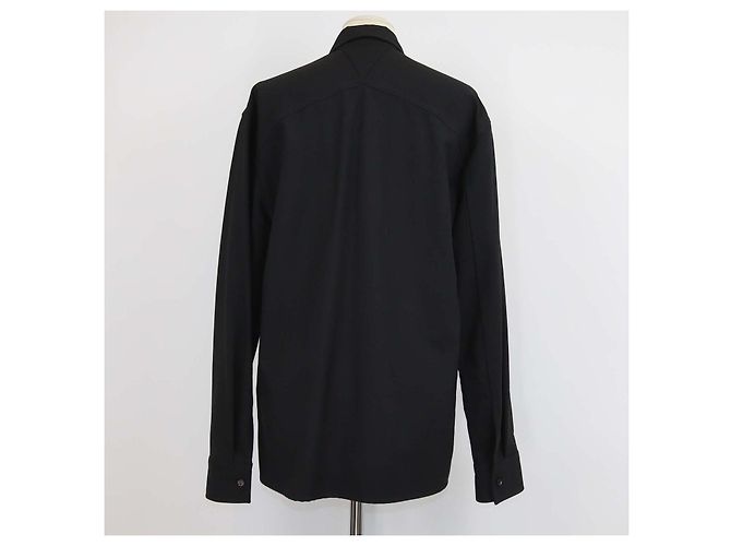 Camicia a maniche lunghe in lana nera Bottega Veneta Nero - vista 3