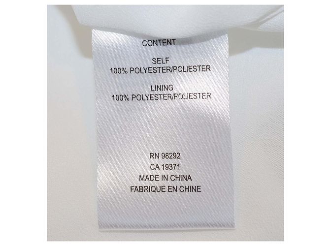 Vestido midi de manga comprida com bolinhas branco/preto Tibi - vista 6