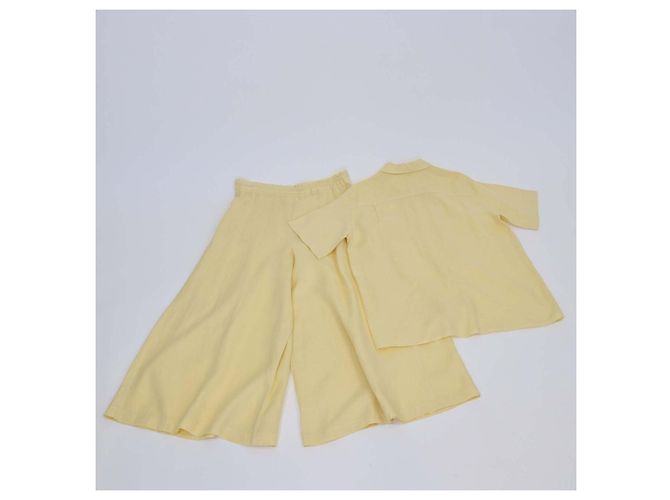 Conjunto de Camisa de Manga Corta y Pantalón de Lino Amarillo Loro Piana - vista 3