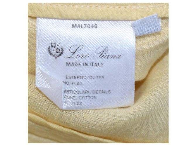 Conjunto de Camisa de Manga Corta y Pantalón de Lino Amarillo Loro Piana - vista 6