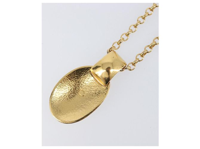 Collana CHANEL Metallo Tono Oro CC Auth bs36893M - vista 10