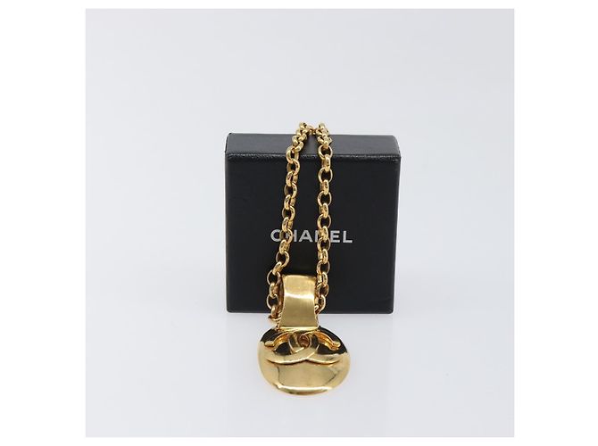Collana CHANEL Metallo Tono Oro CC Auth bs36893M - vista 16