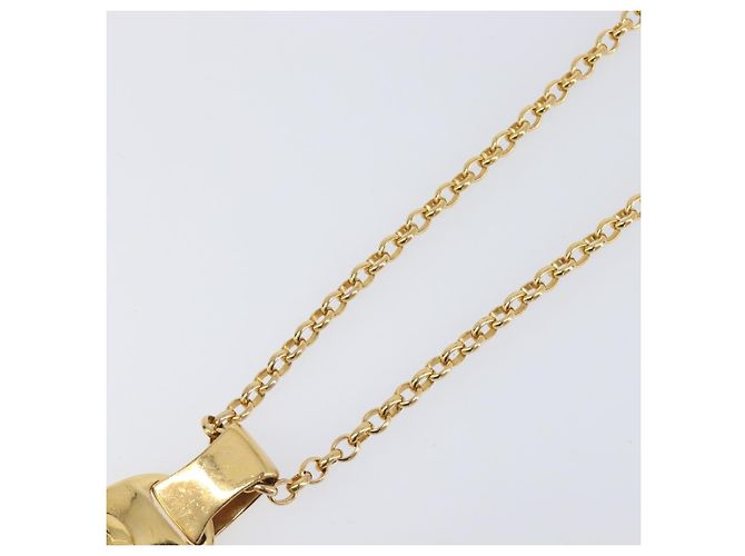 Collana CHANEL Metallo Tono Oro CC Auth bs36893M - vista 4