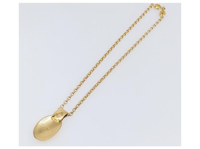 Collana CHANEL Metallo Tono Oro CC Auth bs36893M - vista 9