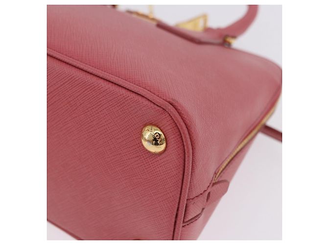 Bolso de mano PRADA Galleria Saffiano 2way Pink Gold Auth 199933V Rosa Dorado - vista 14