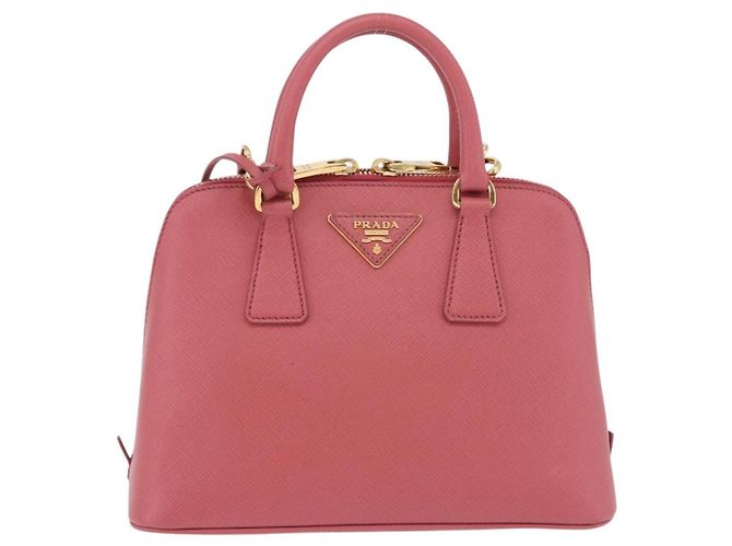 Bolso de mano PRADA Galleria Saffiano 2way Pink Gold Auth 199933V Rosa Dorado - vista 2