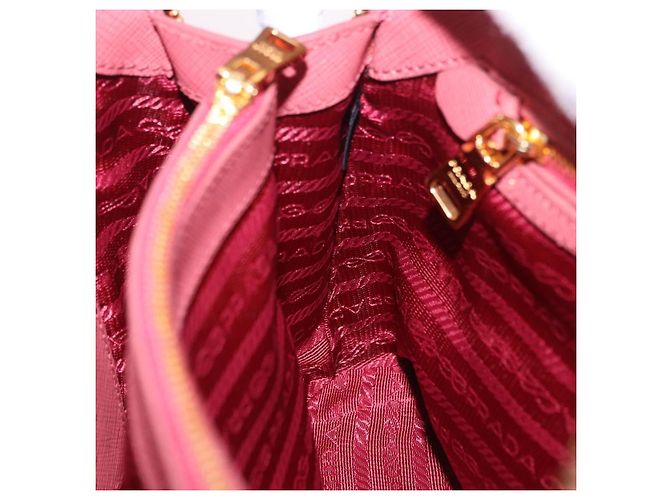 Bolso de mano PRADA Galleria Saffiano 2way Pink Gold Auth 199933V Rosa Dorado - vista 23