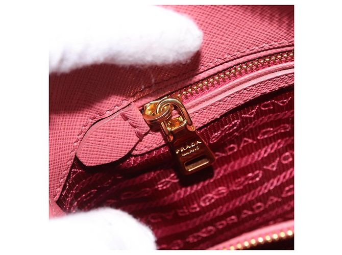 Bolso de mano PRADA Galleria Saffiano 2way Pink Gold Auth 199933V Rosa Dorado - vista 29
