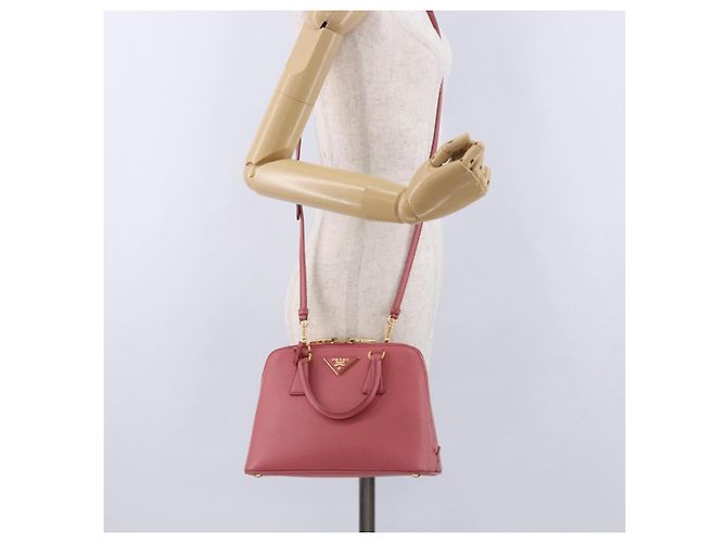 Bolso de mano PRADA Galleria Saffiano 2way Pink Gold Auth 199933V Rosa Dorado - vista 32
