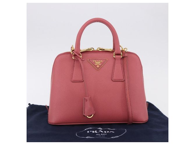 Bolso de mano PRADA Galleria Saffiano 2way Pink Gold Auth 199933V Rosa Dorado - vista 33