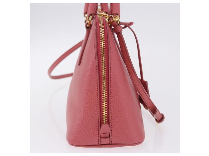 Bolso de mano PRADA Galleria Saffiano 2way Pink Gold Auth 199933V Rosa Dorado - vista 6