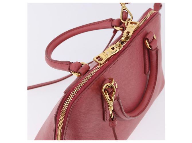 Bolso de mano PRADA Galleria Saffiano 2way Pink Gold Auth 199933V Rosa Dorado - vista 7