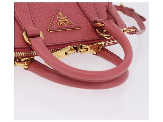 Bolso de mano PRADA Galleria Saffiano 2way Pink Gold Auth 199933V Rosa Dorado - vista 8
