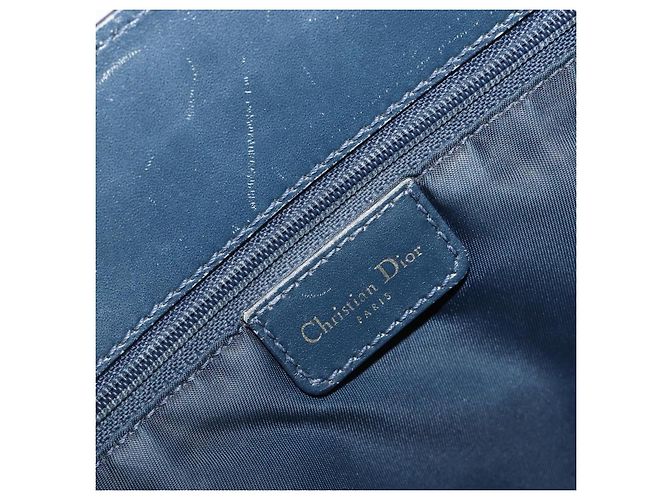 Borsa a mano Christian Dior Trotter Canvas Navy Gold Auth 201927 D'oro Blu navy - vista 18