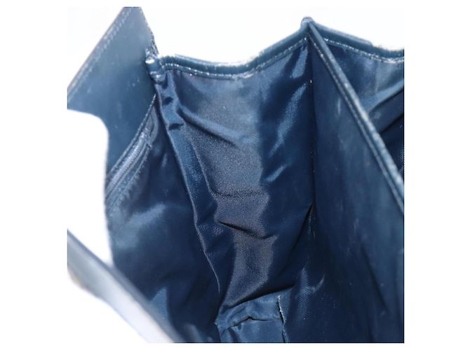 Borsa a mano Christian Dior Trotter Canvas Navy Gold Auth 201927 D'oro Blu navy - vista 20