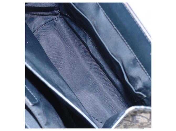 Borsa a mano Christian Dior Trotter Canvas Navy Gold Auth 201927 D'oro Blu navy - vista 24