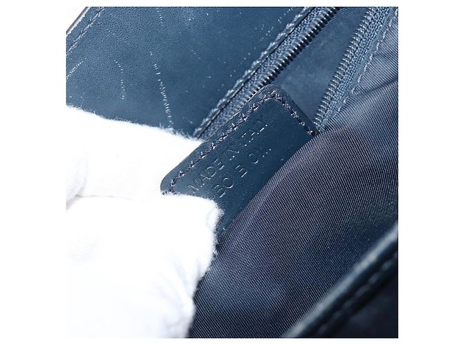 Borsa a mano Christian Dior Trotter Canvas Navy Gold Auth 201927 D'oro Blu navy - vista 26