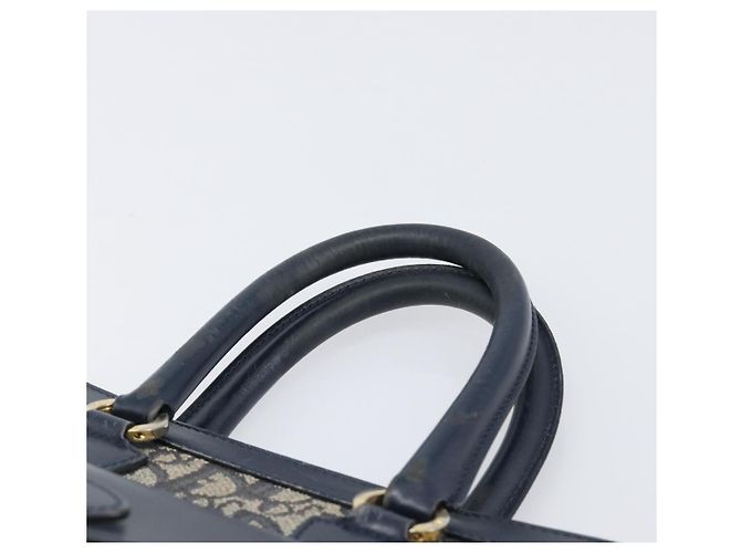 Borsa a mano Christian Dior Trotter Canvas Navy Gold Auth 201927 D'oro Blu navy - vista 8