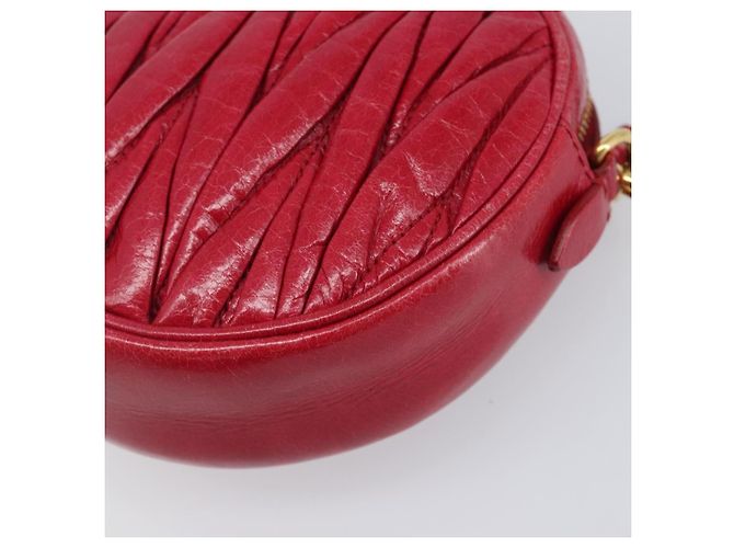 Borsa Miu Miu Matelassé in pelle rossa e oro Auth 199435V Rosso D'oro - vista 10