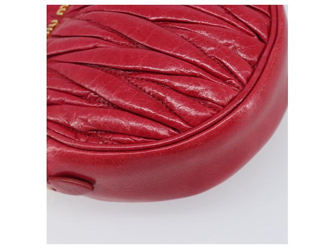 Borsa Miu Miu Matelassé in pelle rossa e oro Auth 199435V Rosso D'oro - vista 11
