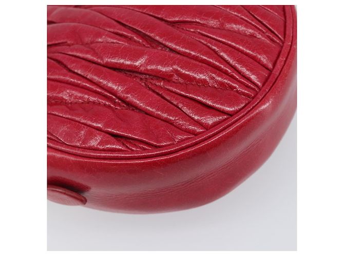 Borsa Miu Miu Matelassé in pelle rossa e oro Auth 199435V Rosso D'oro - vista 13