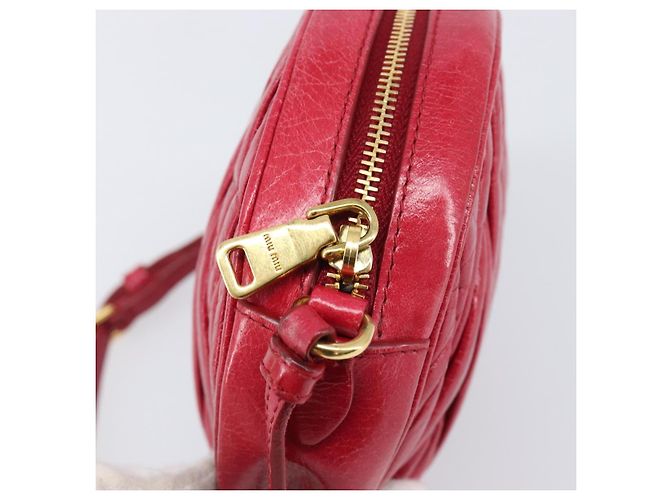 Borsa Miu Miu Matelassé in pelle rossa e oro Auth 199435V Rosso D'oro - vista 15