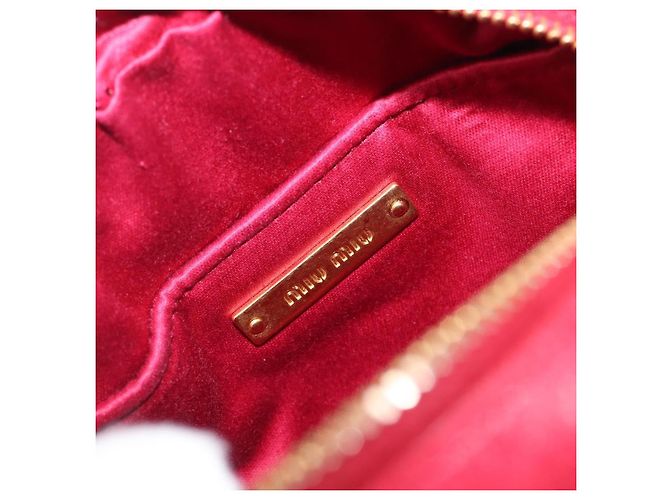 Borsa Miu Miu Matelassé in pelle rossa e oro Auth 199435V Rosso D'oro - vista 16