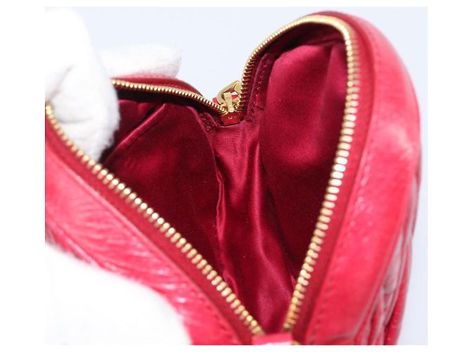 Borsa Miu Miu Matelassé in pelle rossa e oro Auth 199435V Rosso D'oro - vista 18