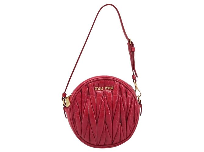 Borsa Miu Miu Matelassé in pelle rossa e oro Auth 199435V Rosso D'oro - vista 2